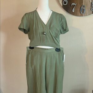 Olive Green Women's Jumpsuit